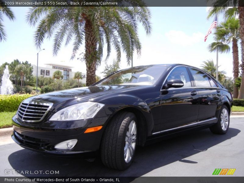 Black / Savanna/Cashmere 2009 Mercedes-Benz S 550 Sedan