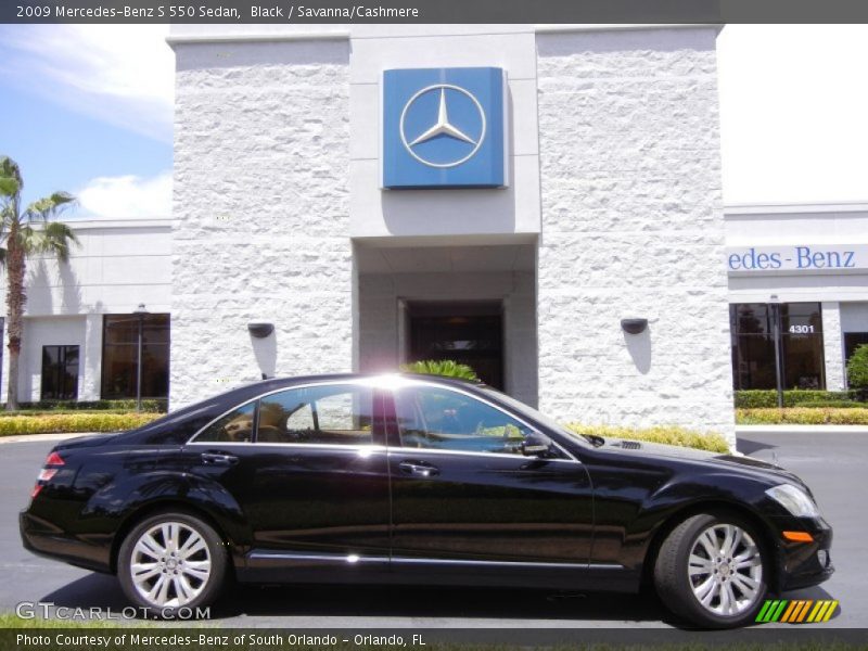 Black / Savanna/Cashmere 2009 Mercedes-Benz S 550 Sedan