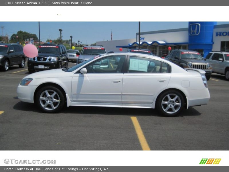 Satin White Pearl / Blond 2003 Nissan Altima 3.5 SE