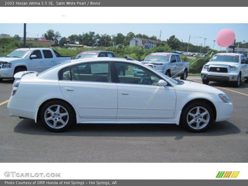 Satin White Pearl / Blond 2003 Nissan Altima 3.5 SE