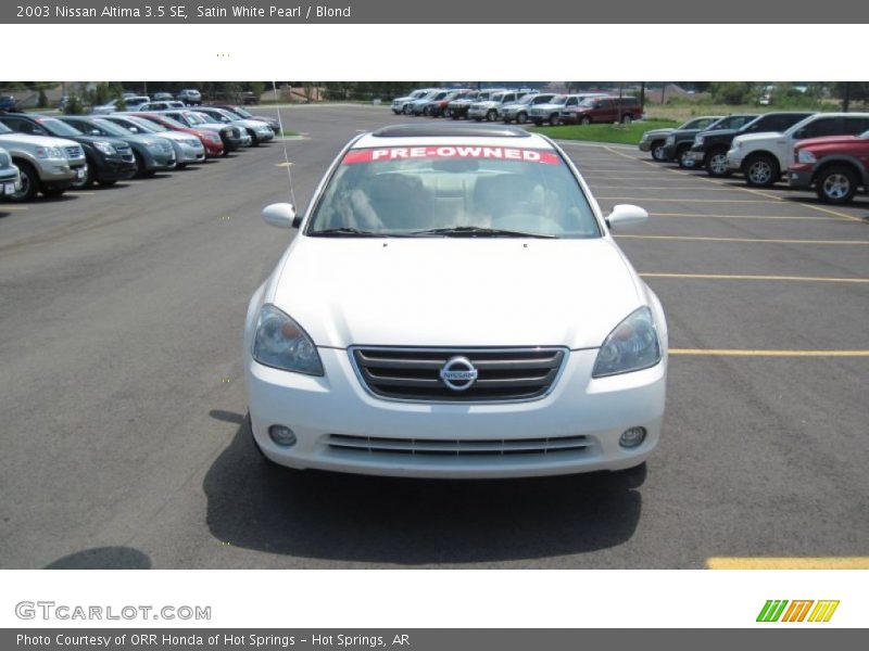 Satin White Pearl / Blond 2003 Nissan Altima 3.5 SE