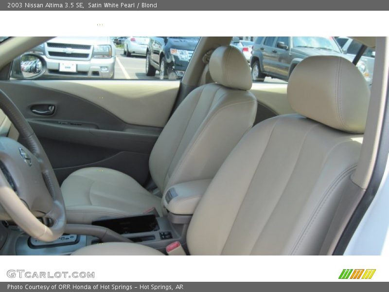 Satin White Pearl / Blond 2003 Nissan Altima 3.5 SE