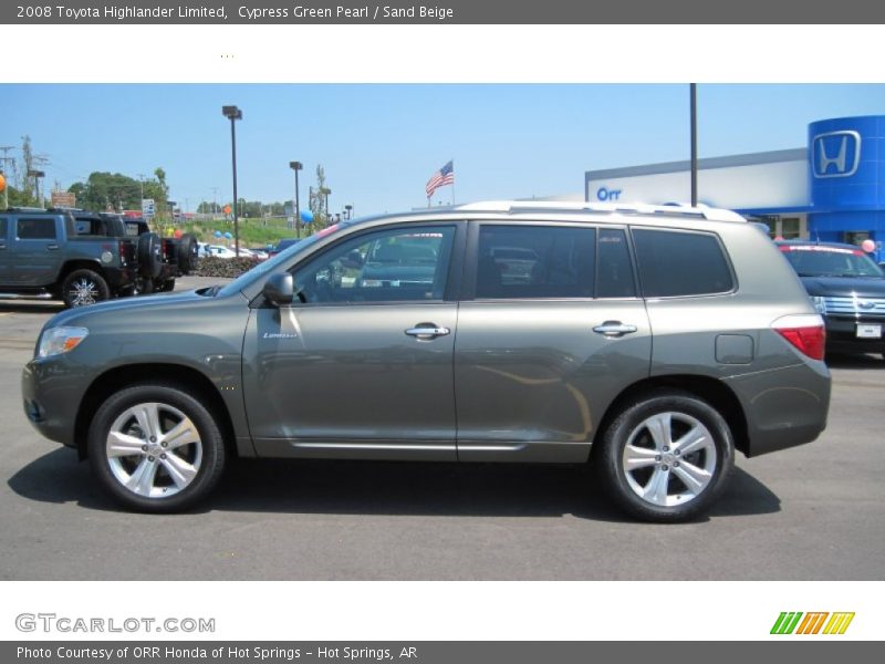 Cypress Green Pearl / Sand Beige 2008 Toyota Highlander Limited