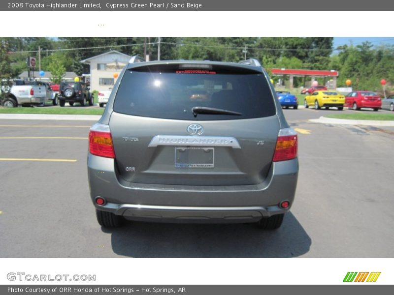 Cypress Green Pearl / Sand Beige 2008 Toyota Highlander Limited