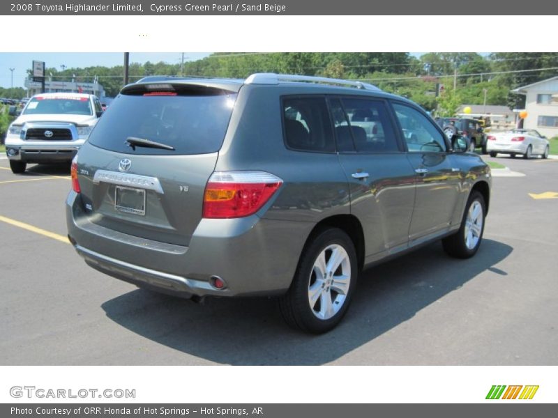 Cypress Green Pearl / Sand Beige 2008 Toyota Highlander Limited