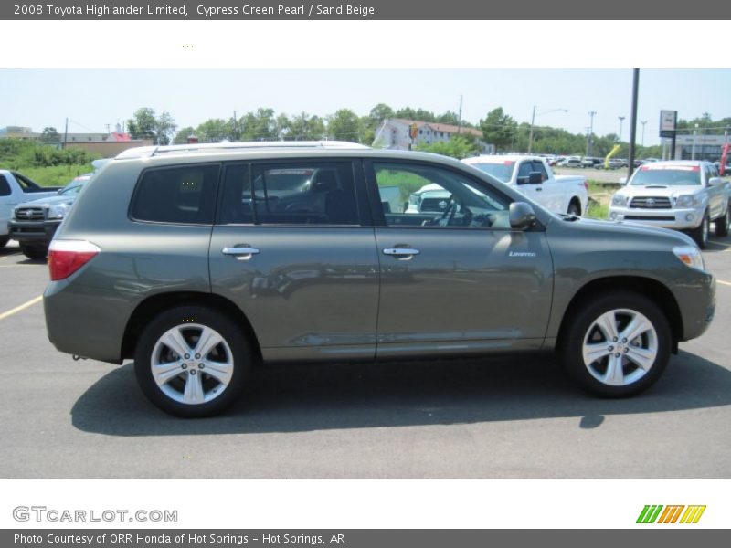Cypress Green Pearl / Sand Beige 2008 Toyota Highlander Limited