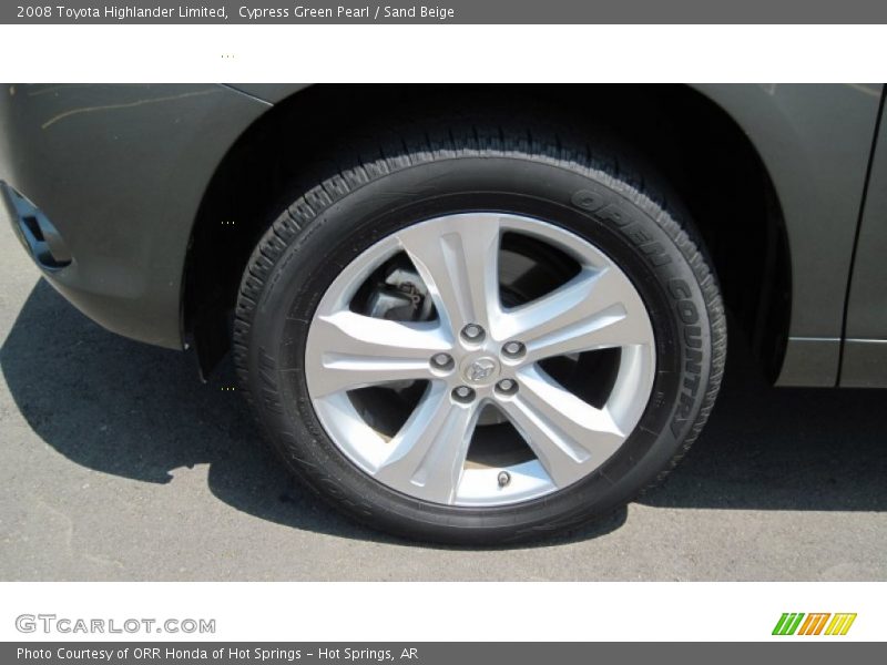 Cypress Green Pearl / Sand Beige 2008 Toyota Highlander Limited