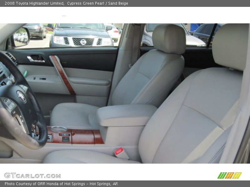 Cypress Green Pearl / Sand Beige 2008 Toyota Highlander Limited
