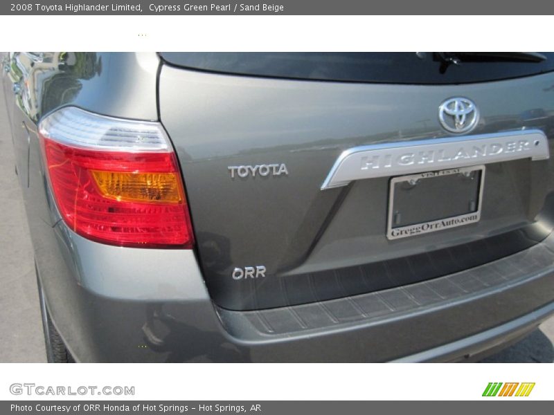 Cypress Green Pearl / Sand Beige 2008 Toyota Highlander Limited