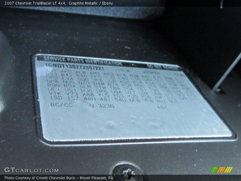 Graphite Metallic / Ebony 2007 Chevrolet TrailBlazer LT 4x4