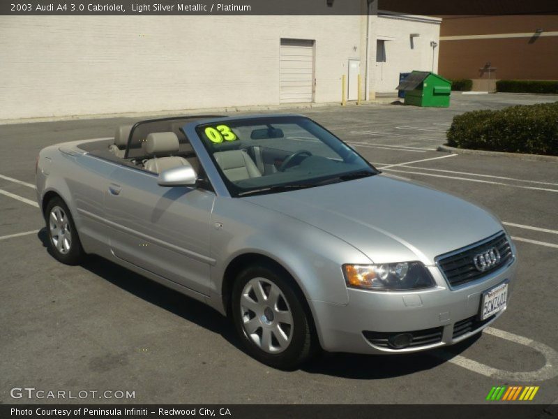 Light Silver Metallic / Platinum 2003 Audi A4 3.0 Cabriolet