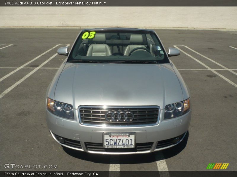 Light Silver Metallic / Platinum 2003 Audi A4 3.0 Cabriolet