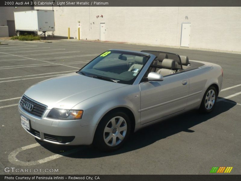 Light Silver Metallic / Platinum 2003 Audi A4 3.0 Cabriolet