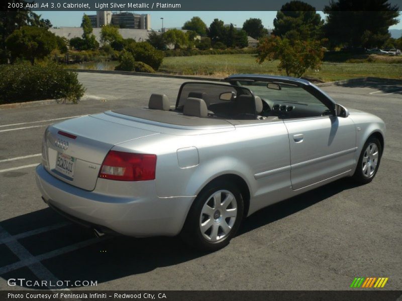 Light Silver Metallic / Platinum 2003 Audi A4 3.0 Cabriolet