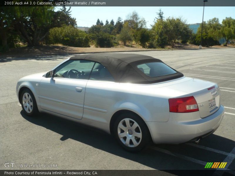 Light Silver Metallic / Platinum 2003 Audi A4 3.0 Cabriolet