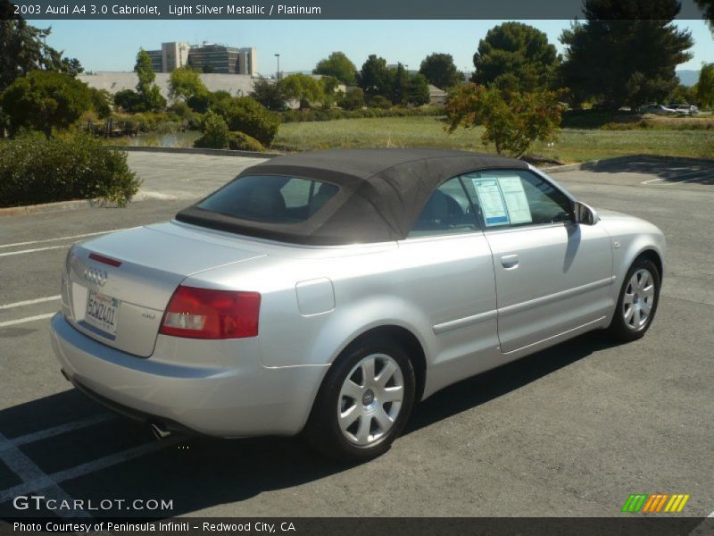 Light Silver Metallic / Platinum 2003 Audi A4 3.0 Cabriolet