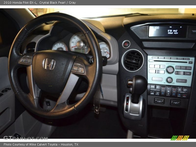 Crystal Black Pearl / Gray 2010 Honda Pilot EX-L