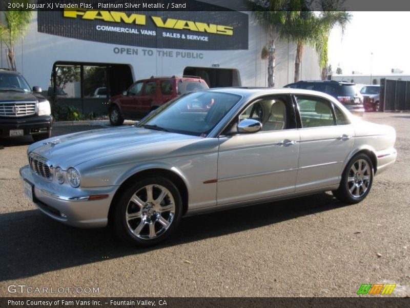 Platinum Silver Metallic / Sand 2004 Jaguar XJ Vanden Plas