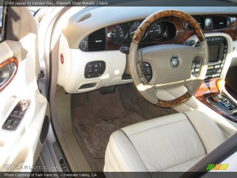 Platinum Silver Metallic / Sand 2004 Jaguar XJ Vanden Plas
