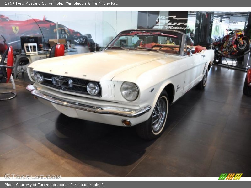 Wimbledon White / Pony Red 1964 Ford Mustang Convertible