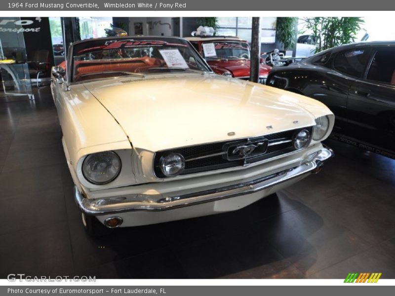 Wimbledon White / Pony Red 1964 Ford Mustang Convertible