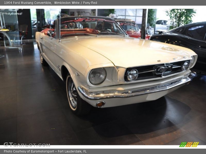 Wimbledon White / Pony Red 1964 Ford Mustang Convertible