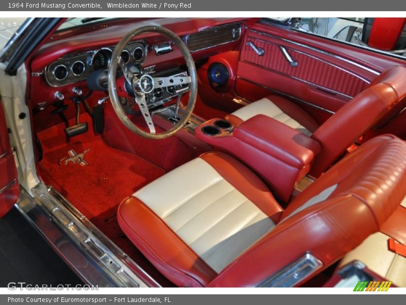  1964 Mustang Convertible Pony Red Interior
