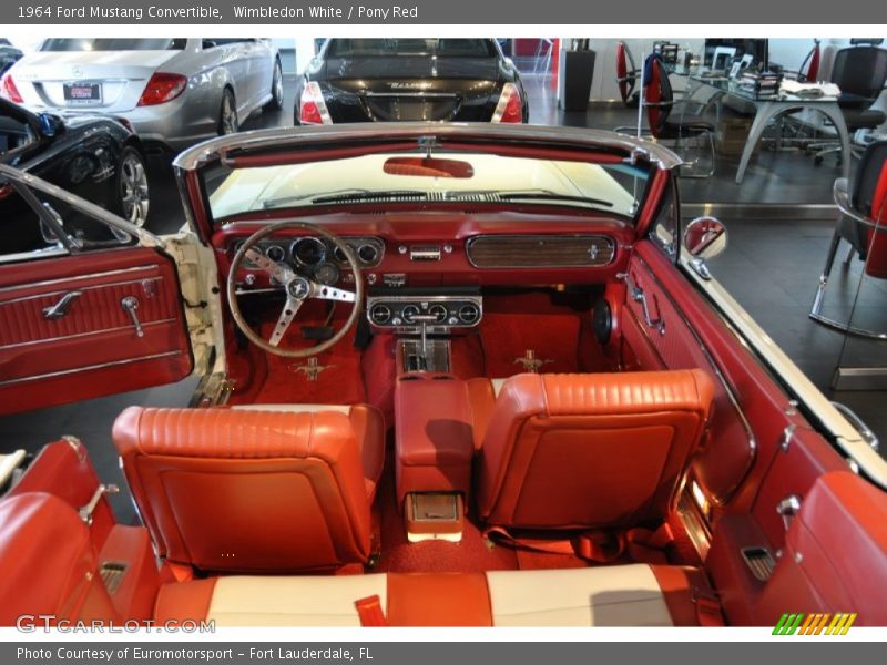  1964 Mustang Convertible Pony Red Interior