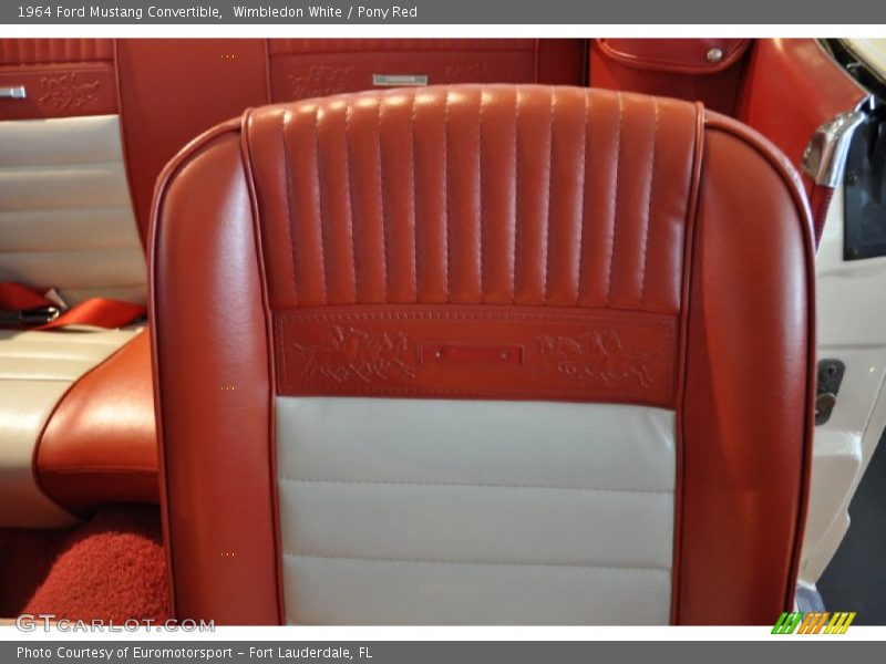 Wimbledon White / Pony Red 1964 Ford Mustang Convertible