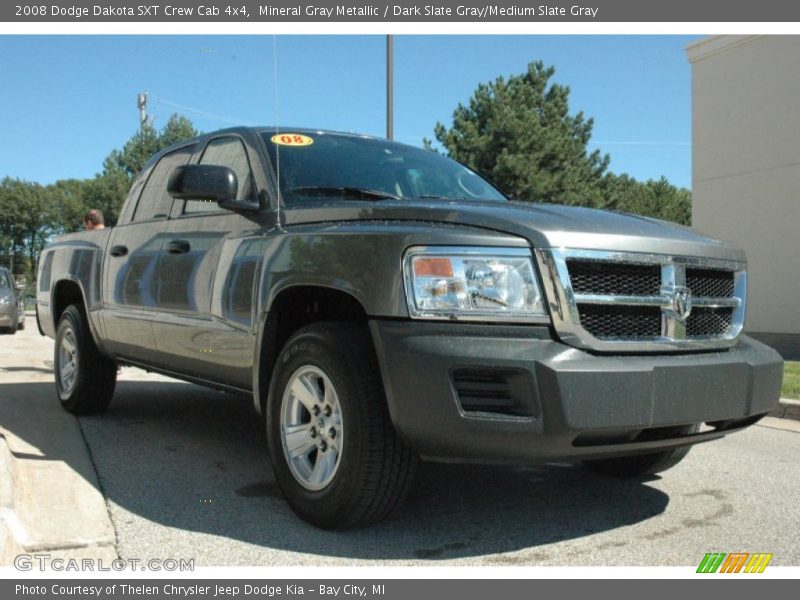 Mineral Gray Metallic / Dark Slate Gray/Medium Slate Gray 2008 Dodge Dakota SXT Crew Cab 4x4