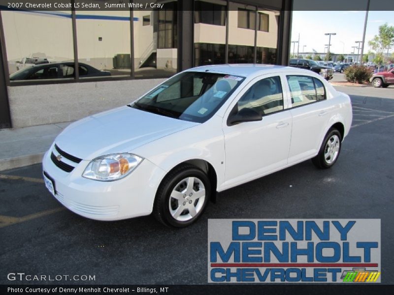 Summit White / Gray 2007 Chevrolet Cobalt LS Sedan