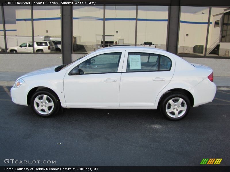 Summit White / Gray 2007 Chevrolet Cobalt LS Sedan