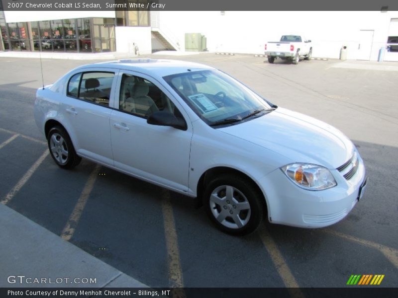 Summit White / Gray 2007 Chevrolet Cobalt LS Sedan