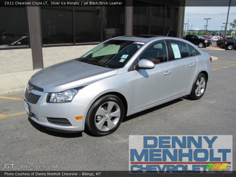 Silver Ice Metallic / Jet Black/Brick Leather 2011 Chevrolet Cruze LT