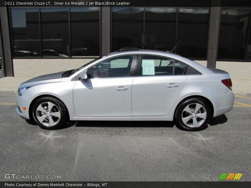 Silver Ice Metallic / Jet Black/Brick Leather 2011 Chevrolet Cruze LT
