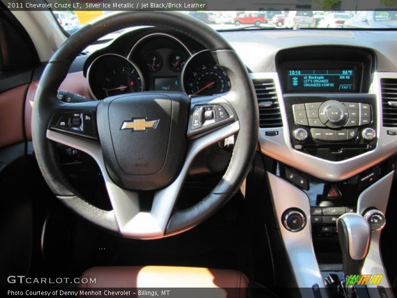 Silver Ice Metallic / Jet Black/Brick Leather 2011 Chevrolet Cruze LT