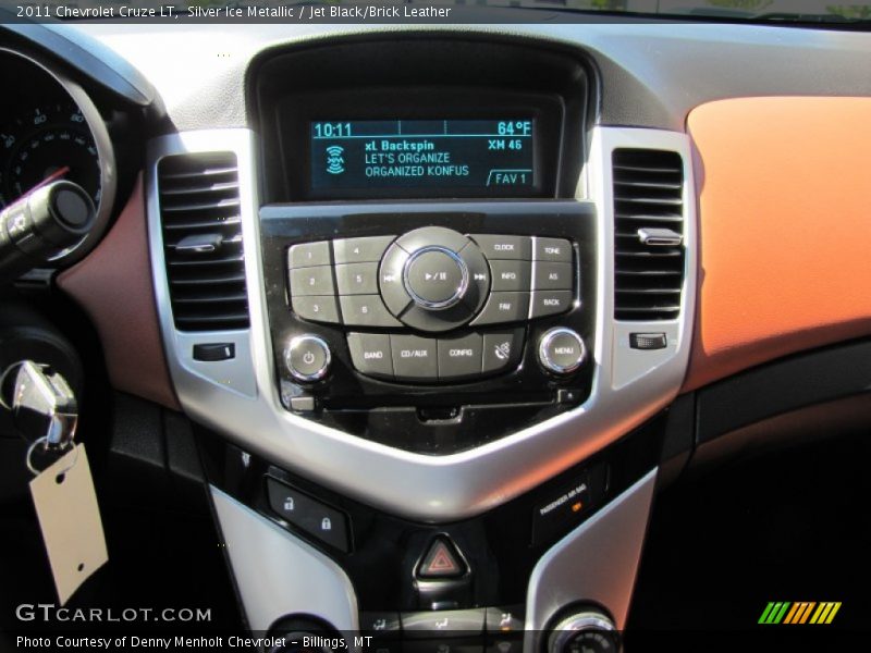 Silver Ice Metallic / Jet Black/Brick Leather 2011 Chevrolet Cruze LT