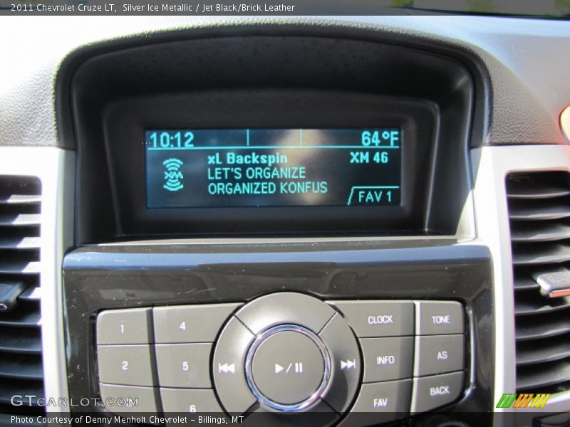 Silver Ice Metallic / Jet Black/Brick Leather 2011 Chevrolet Cruze LT