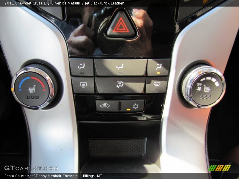 Silver Ice Metallic / Jet Black/Brick Leather 2011 Chevrolet Cruze LT