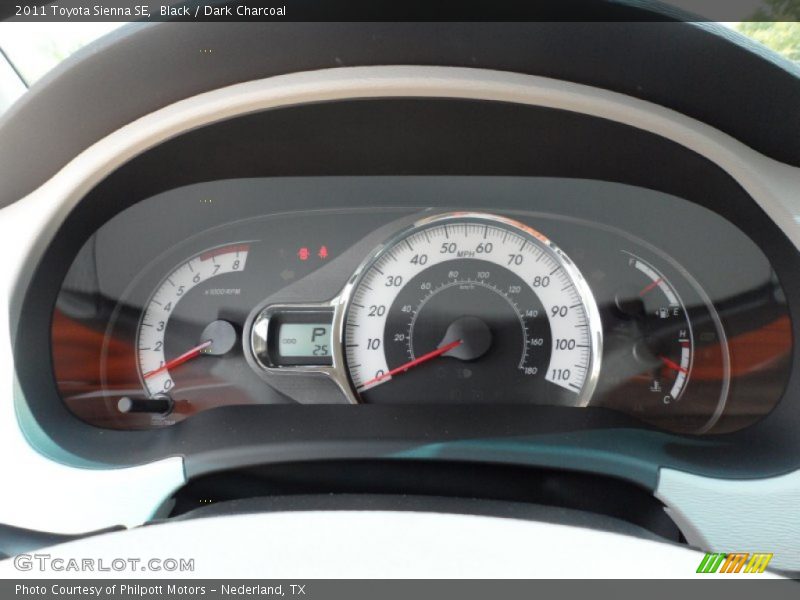 Black / Dark Charcoal 2011 Toyota Sienna SE