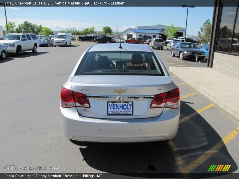 Silver Ice Metallic / Jet Black/Brick Leather 2011 Chevrolet Cruze LT