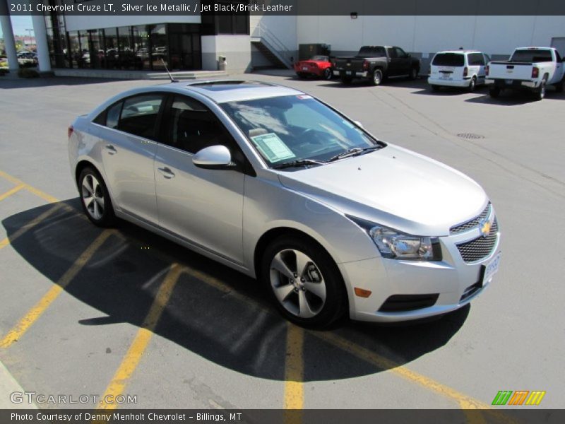Silver Ice Metallic / Jet Black/Brick Leather 2011 Chevrolet Cruze LT