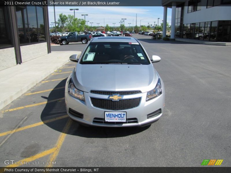 Silver Ice Metallic / Jet Black/Brick Leather 2011 Chevrolet Cruze LT