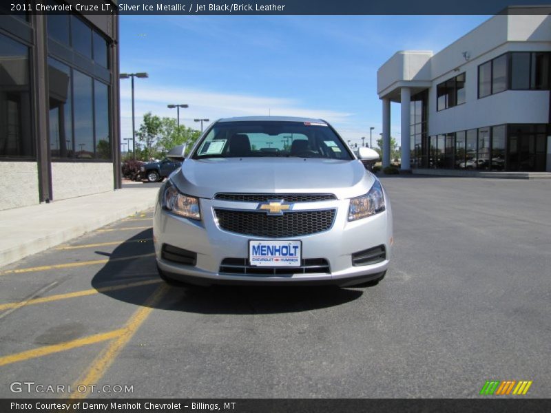 Silver Ice Metallic / Jet Black/Brick Leather 2011 Chevrolet Cruze LT