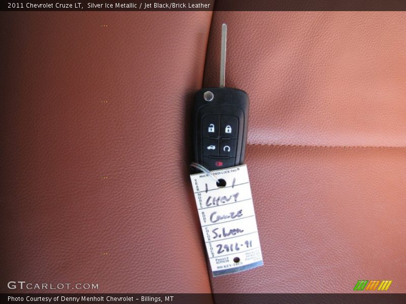 Silver Ice Metallic / Jet Black/Brick Leather 2011 Chevrolet Cruze LT