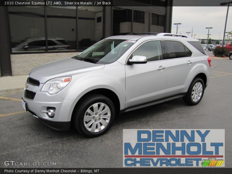 Silver Ice Metallic / Jet Black 2010 Chevrolet Equinox LTZ AWD