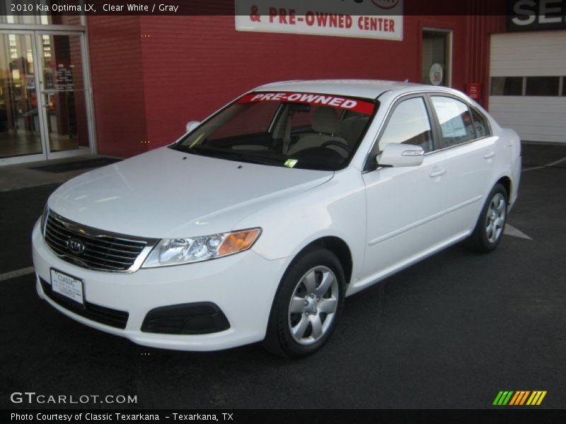 Clear White / Gray 2010 Kia Optima LX