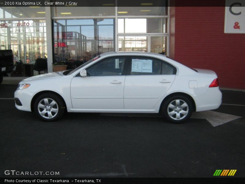 Clear White / Gray 2010 Kia Optima LX