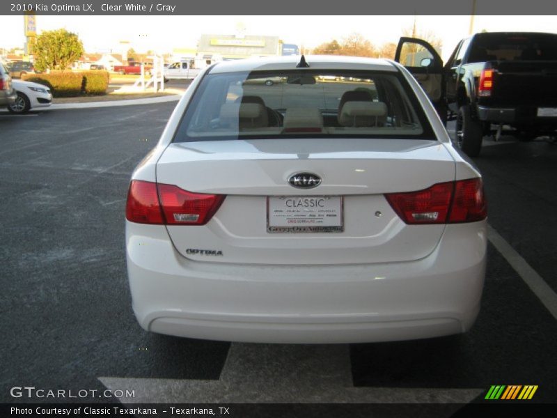 Clear White / Gray 2010 Kia Optima LX