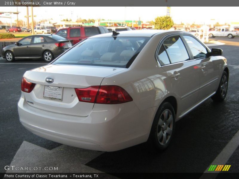 Clear White / Gray 2010 Kia Optima LX